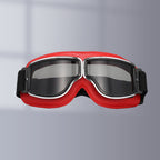 Retro Aviator Over-Glasses Motorcycle Goggles – Leather Foldable Design