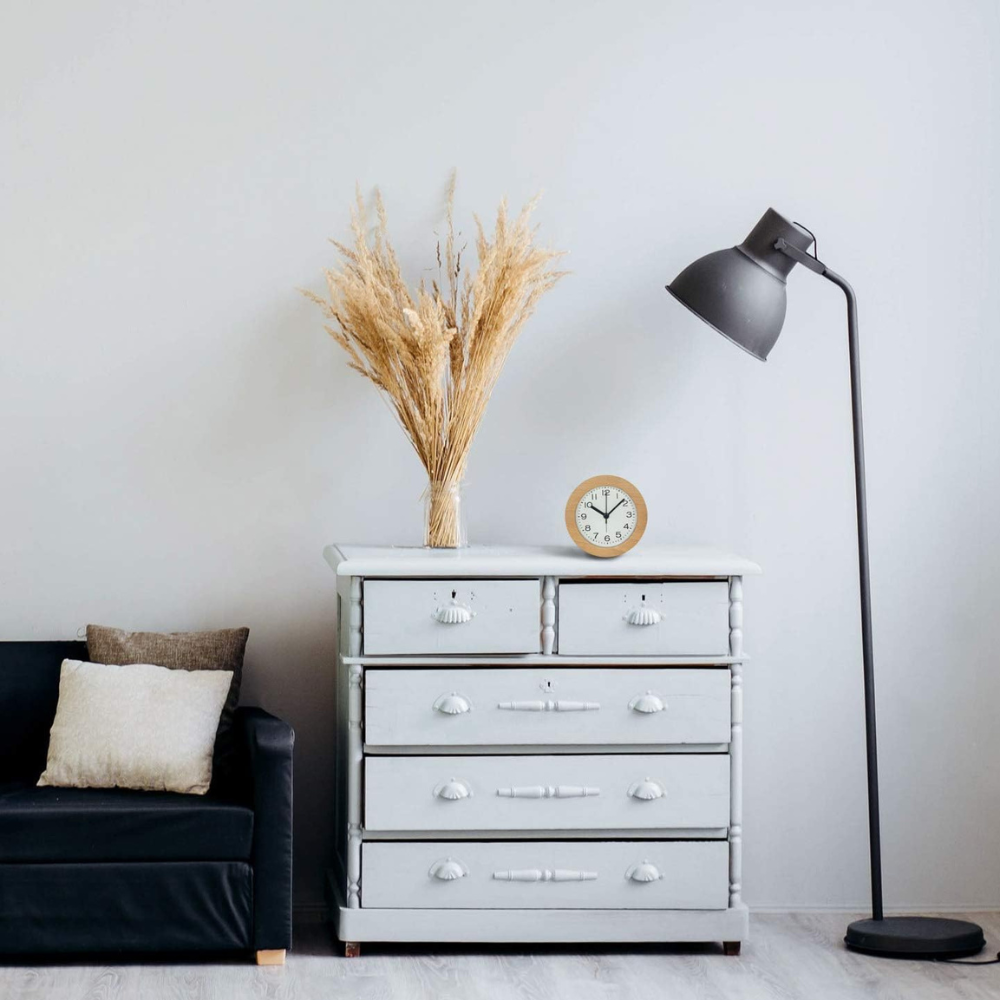 Silent Beech Wood Analog Alarm Clock with LED Backlight and Quartz Movement