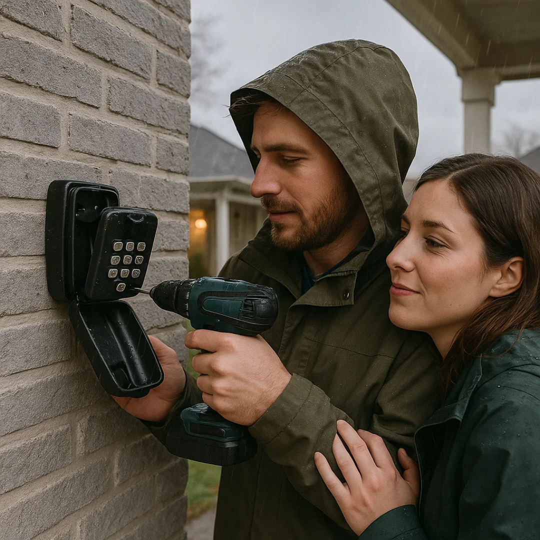 KeyGuard Outdoor Key Safe Wall Mounted Lock Box for Keys