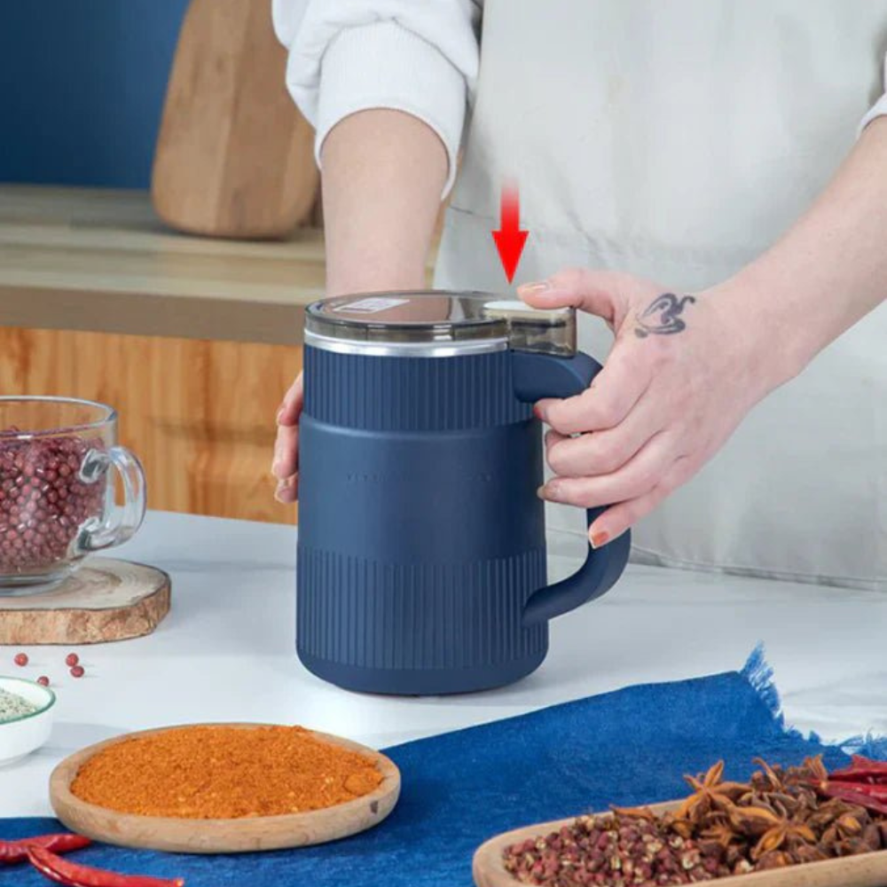 PowerGrind Stainless Steel Grain Mill - Electric Powder Grinder for Coffee, Spices & Seeds