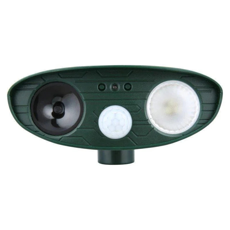 Solar Motion-Activated Ultrasonic Animal Deterrent for Gardens and Yards
