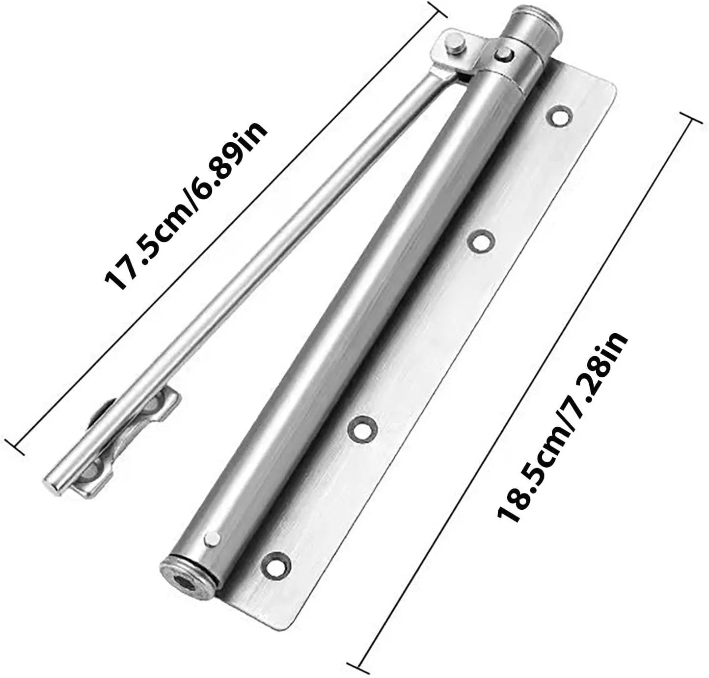 QuietLatch Adjustable Automatic Door Closer | Stainless Steel Soft Close Mechanism