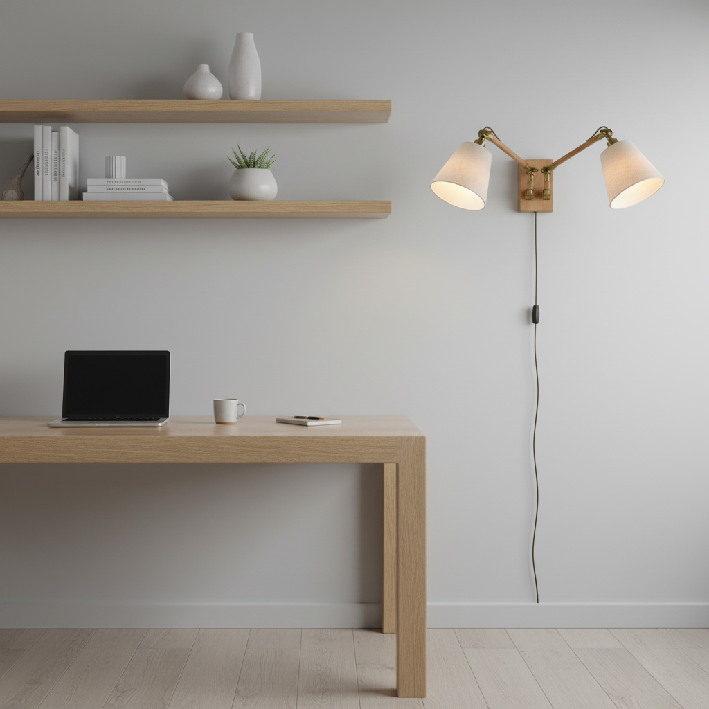Wall Light with Double Articulated Arms