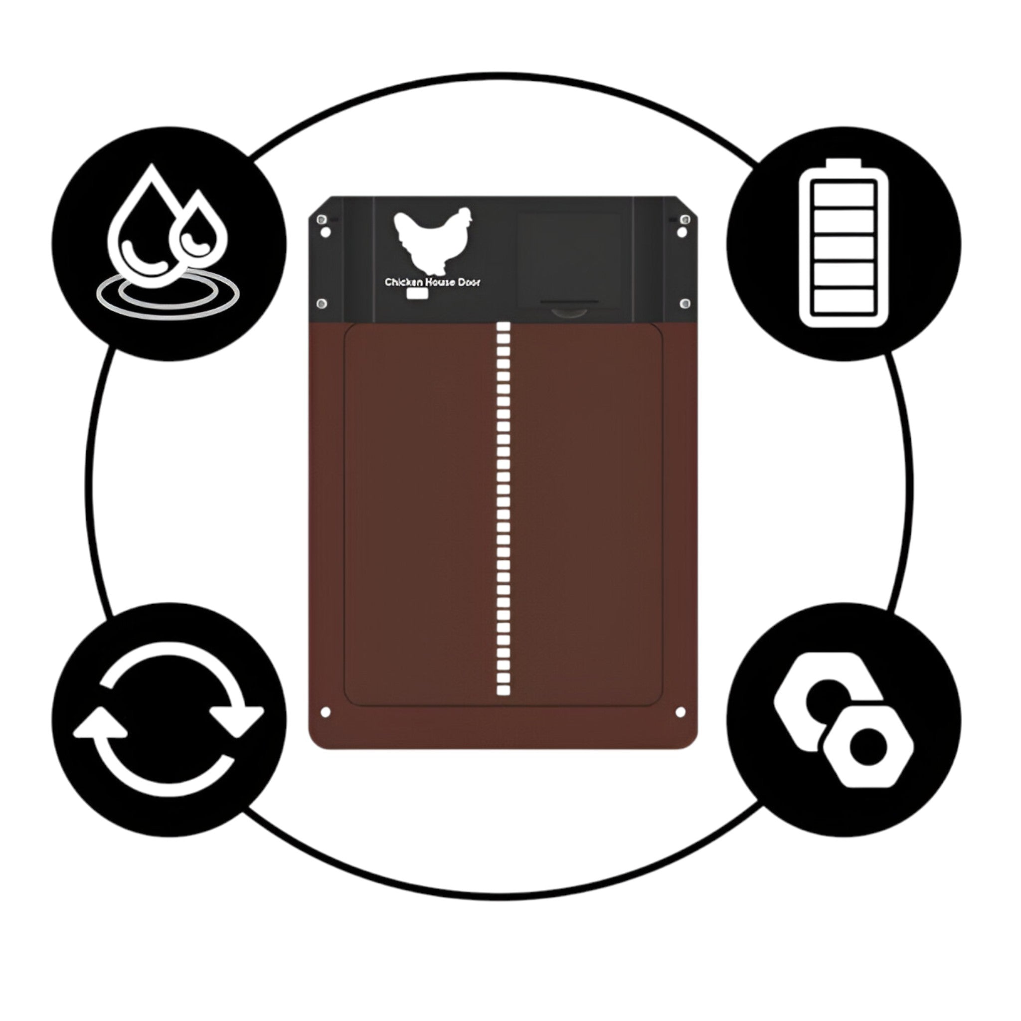 CoopGuard Automatic Chicken Coop Door with Light Sensor Control