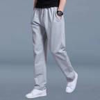 Men's Wide Leg Jogging Trousers with Drawstring Waist