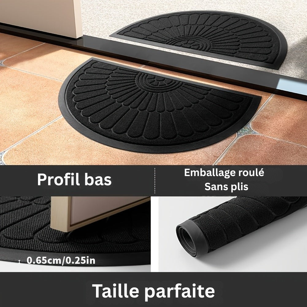 Norvex Tapis de Porte Demi-Rond Antidérapant