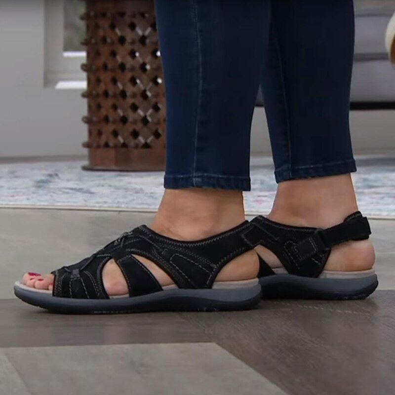 FlexAura Adjustable Comfort Sandals with Supportive Cushioned Sole