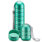 MediVault 7 Day Aluminum Pill Organizer Waterproof Travel Case