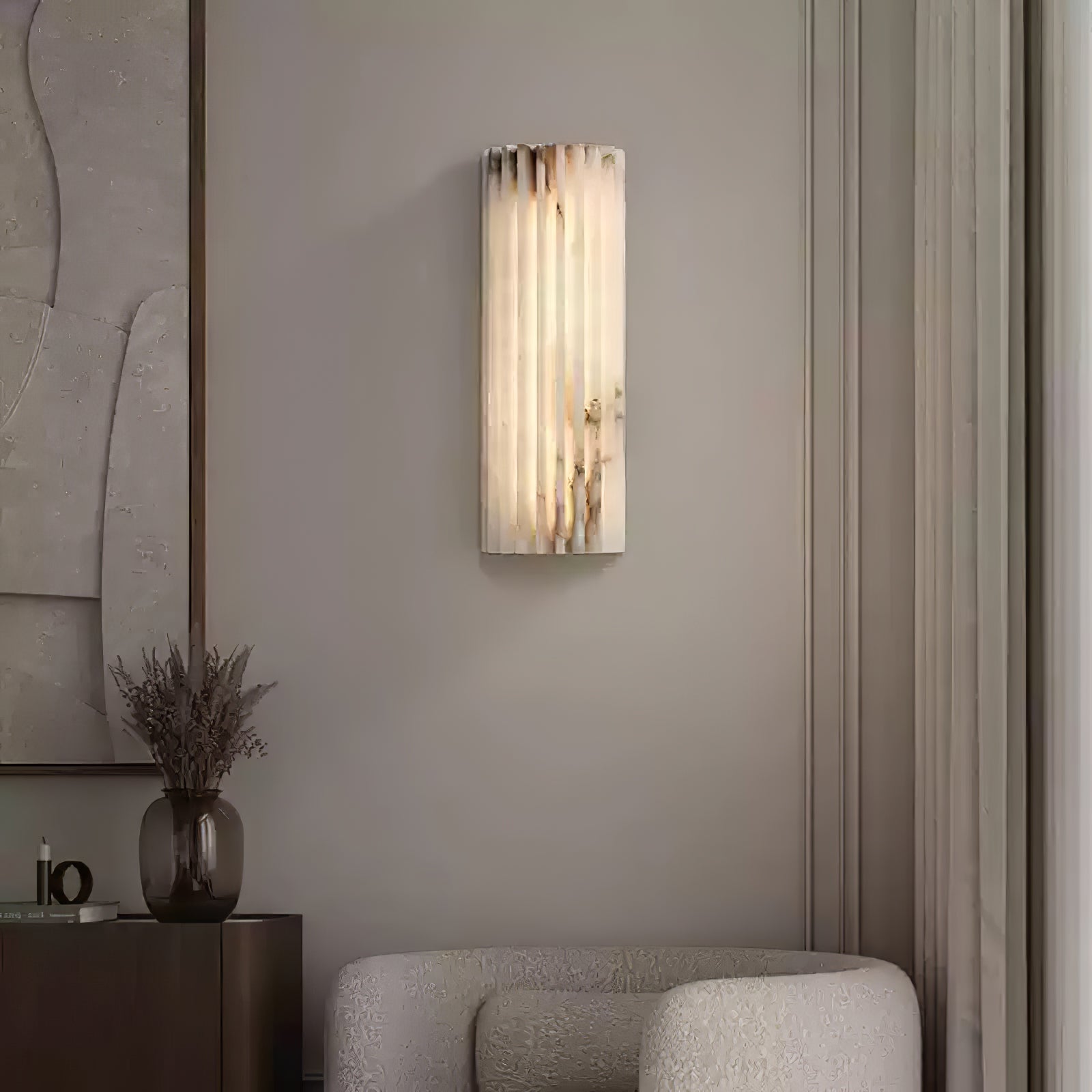 AlbaLinea LED Wall Light in Alabaster