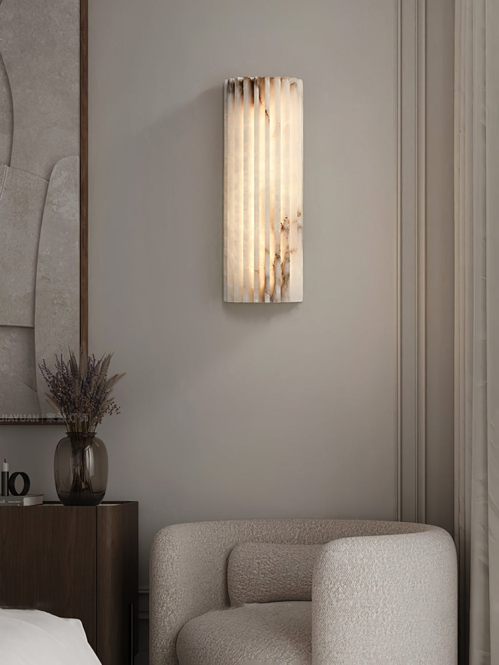 AlbaLinea Applique Murale LED en Albâtre