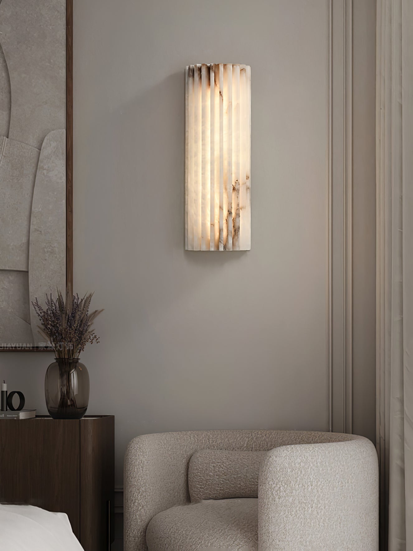 AlbaLinea Applique Murale LED en Albâtre