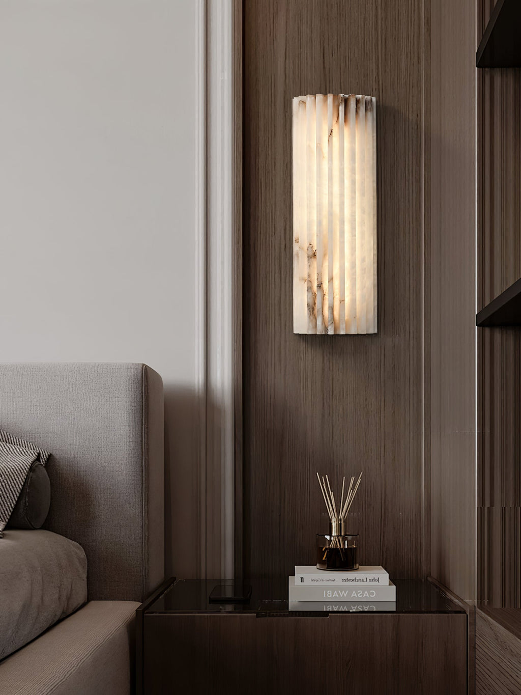 AlbaLinea LED Wall Light in Alabaster