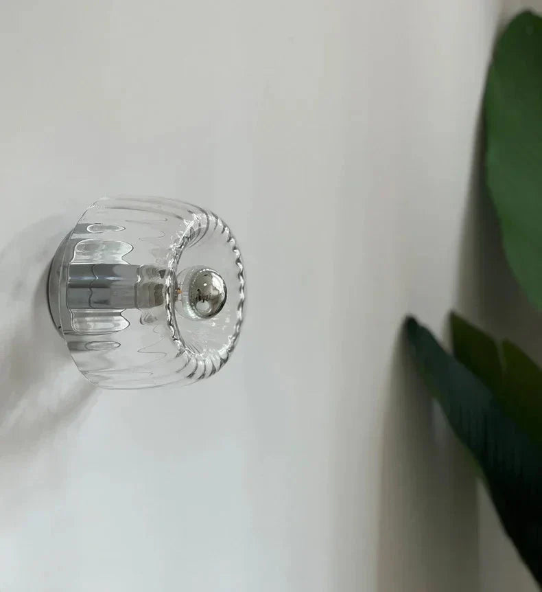 Norévia Applique Murale Minimaliste en Verre Dépoli