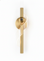 Applique a spirale moderna in oro con luci a LED