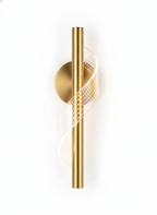 Applique a spirale moderna in oro con luci a LED