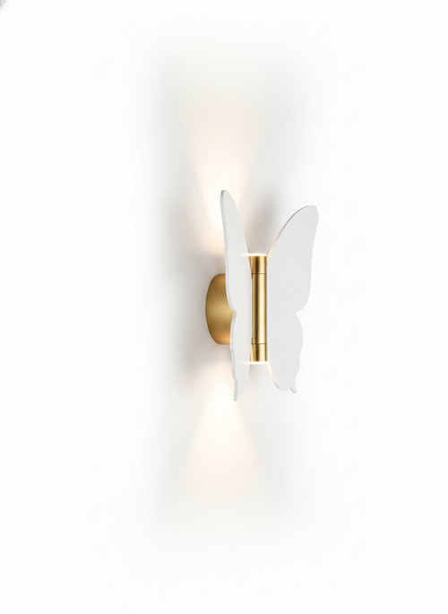Applique da esterno a forma di farfalla ispirata alla natura - LED bianco