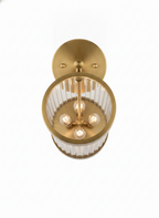 Applique moderna a cilindro in cristallo - Lampada in oro