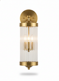 Applique moderna a cilindro in cristallo - Lampada in oro