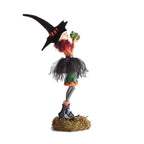 Enchanted Witch Resin Figurine - Handmade Halloween Decoration with Intricate Details