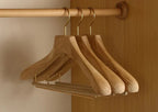 Premium Camphor Wood Closet Hangers with Wide Shoulders - Set of 2