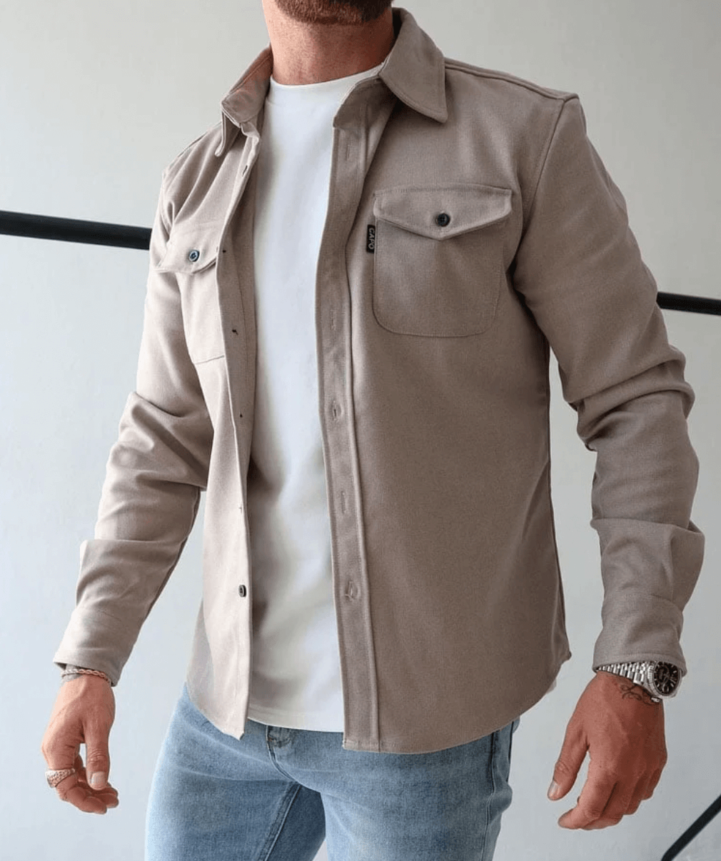 Hartwell Men's Shirt Jacket Long Sleeve Smart Casual Overshirt
