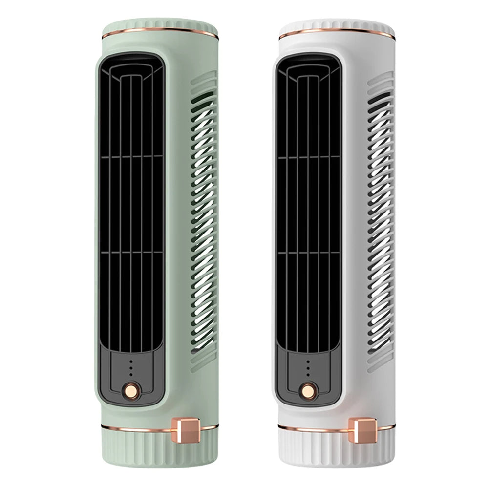 BreezeFlow Bladeless Portable Tower Fan with Quiet Air Cooling