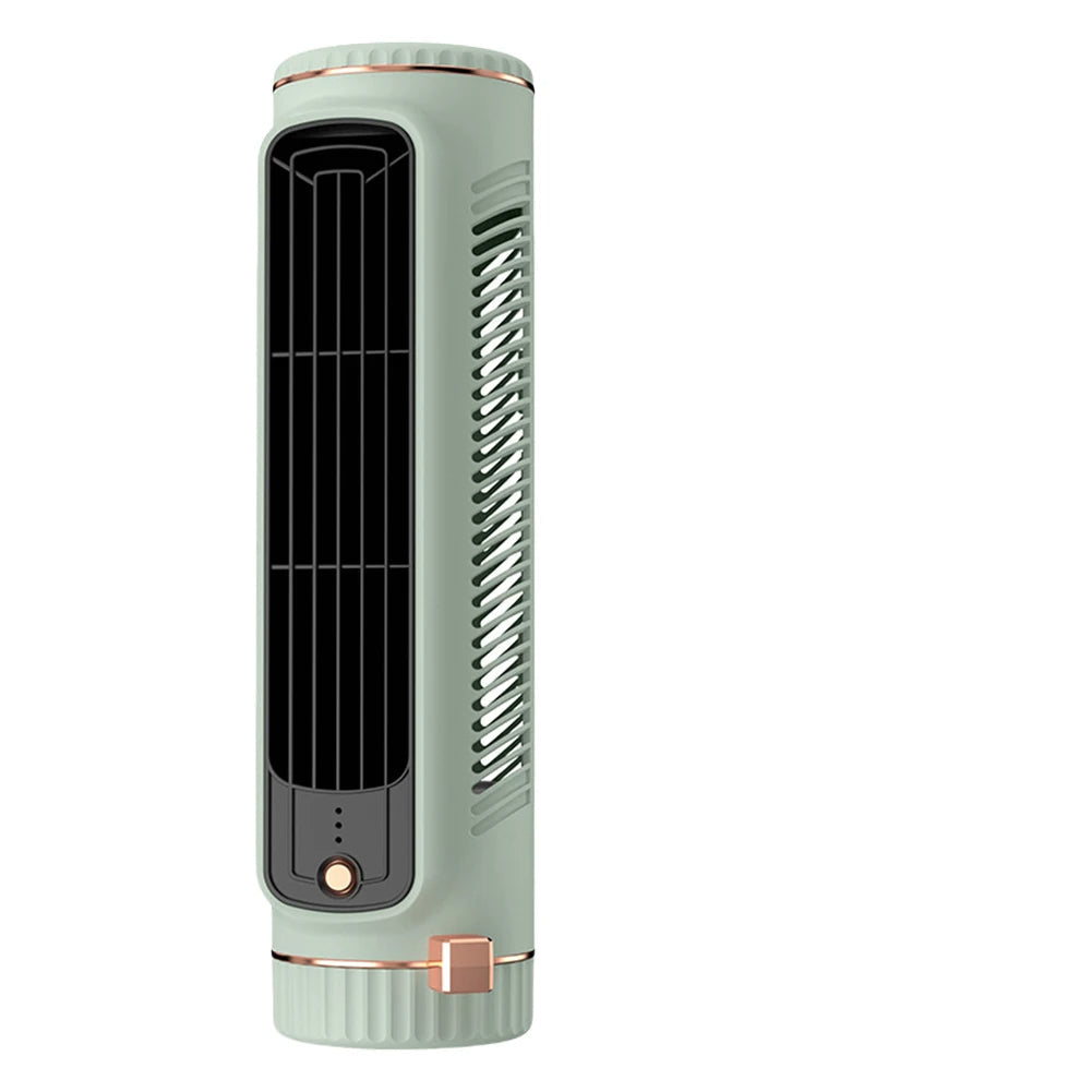 BreezeFlow Bladeless Portable Tower Fan with Quiet Air Cooling