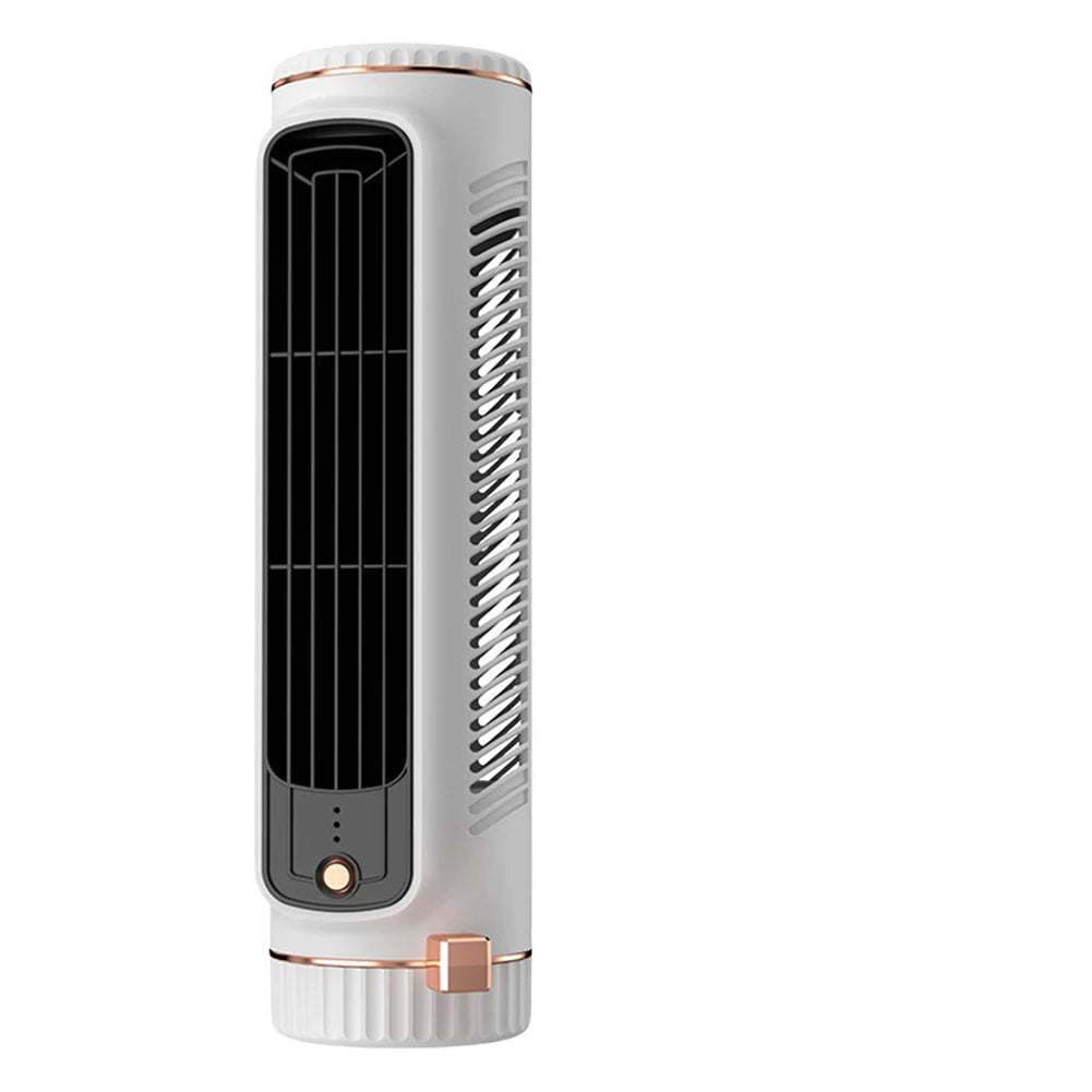 BreezeFlow Bladeless Portable Tower Fan with Quiet Air Cooling
