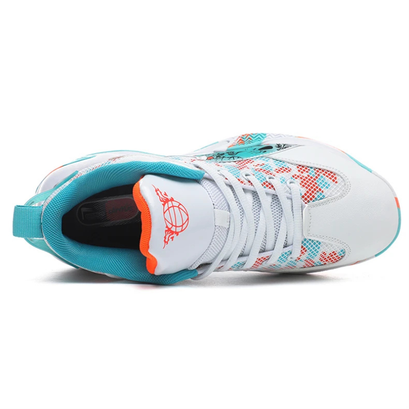 Court Dynamics High-Top Basketball Shoe – Bold Graphic Design with Ankle Support