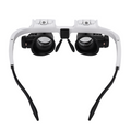 LED Head-Mounted Magnifier with Four Interchangeable Lenses and Dual Lights