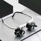 LED Head-Mounted Magnifier with Four Interchangeable Lenses and Dual Lights