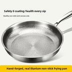 ForgeTitan Hammered Titanium Frying Pan | Induction Compatible Skillet