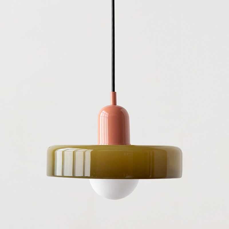 Luméa Suspension Bauhaus en Verre Coloré