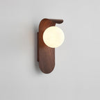 Ashvale Globe Wall Light | Wood Effect LED Indoor Wall Lamp