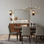 Ashvale Globe Wall Light | Wood Effect LED Indoor Wall Lamp