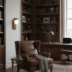 Ashvale Globe Wall Light | Wood Effect LED Indoor Wall Lamp