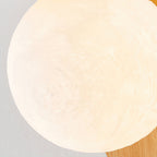 Ashvale Globe Wall Light | Wood Effect LED Indoor Wall Lamp