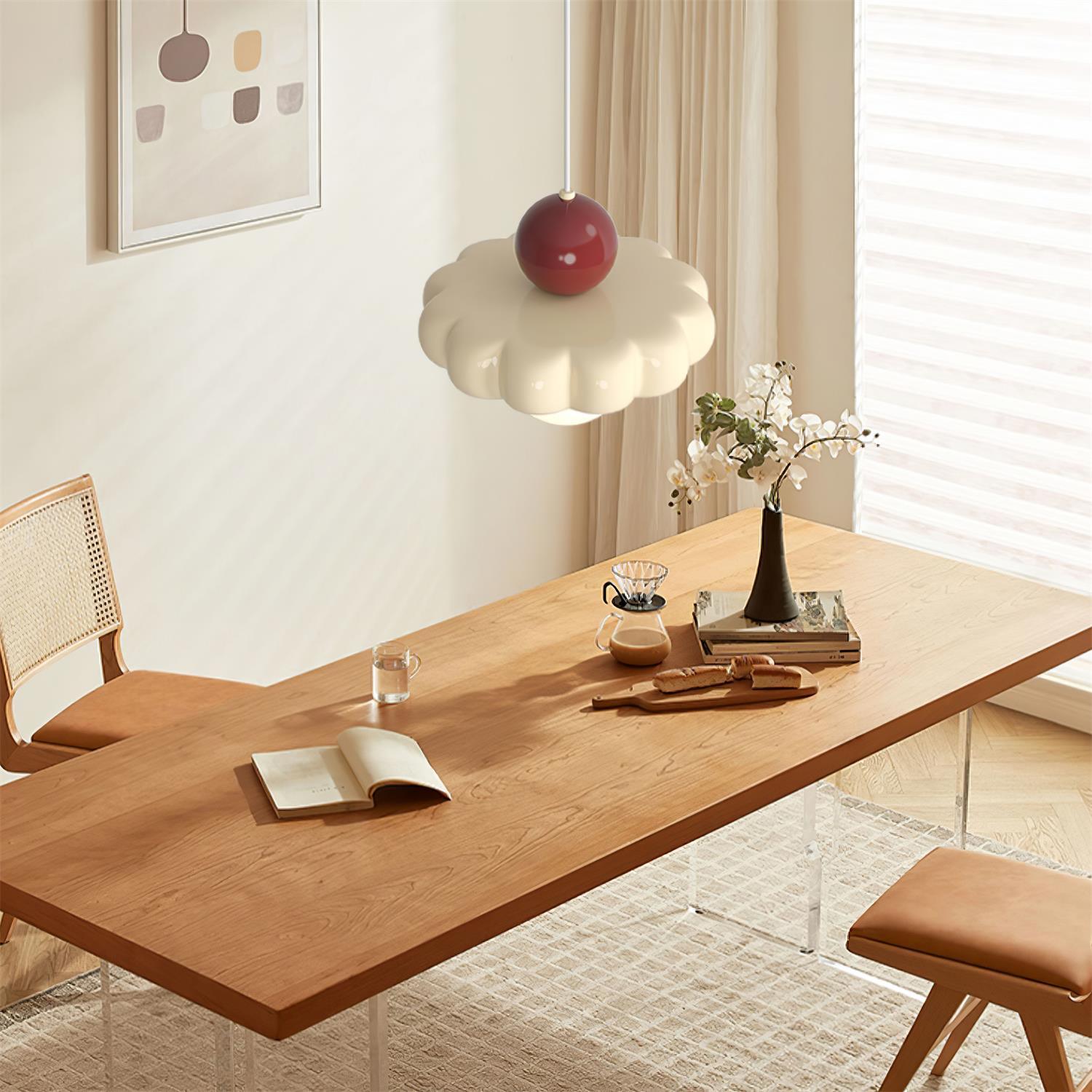 AriaLune Suspension Design Crème Moderne