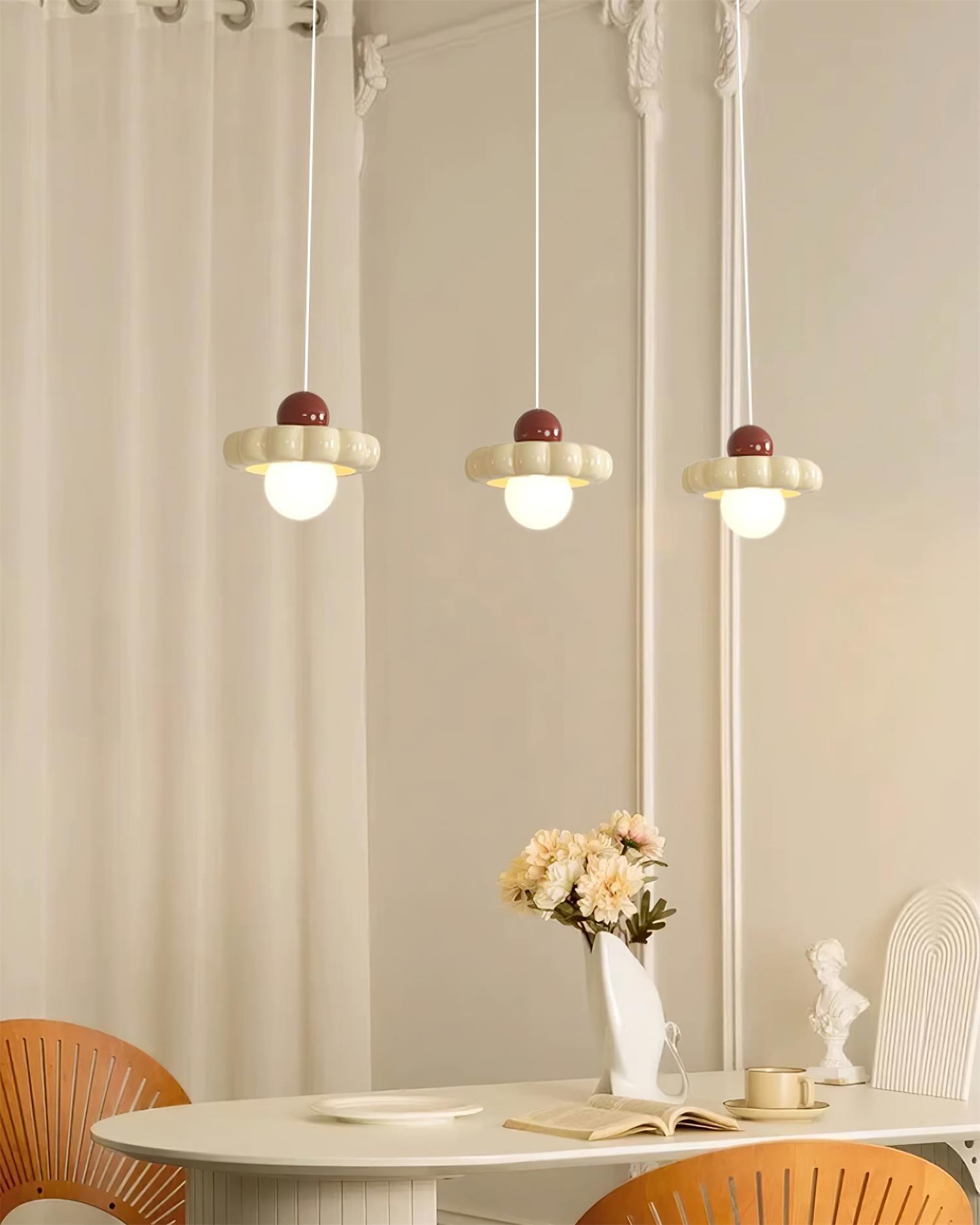 AriaLune Suspension Design Crème Moderne