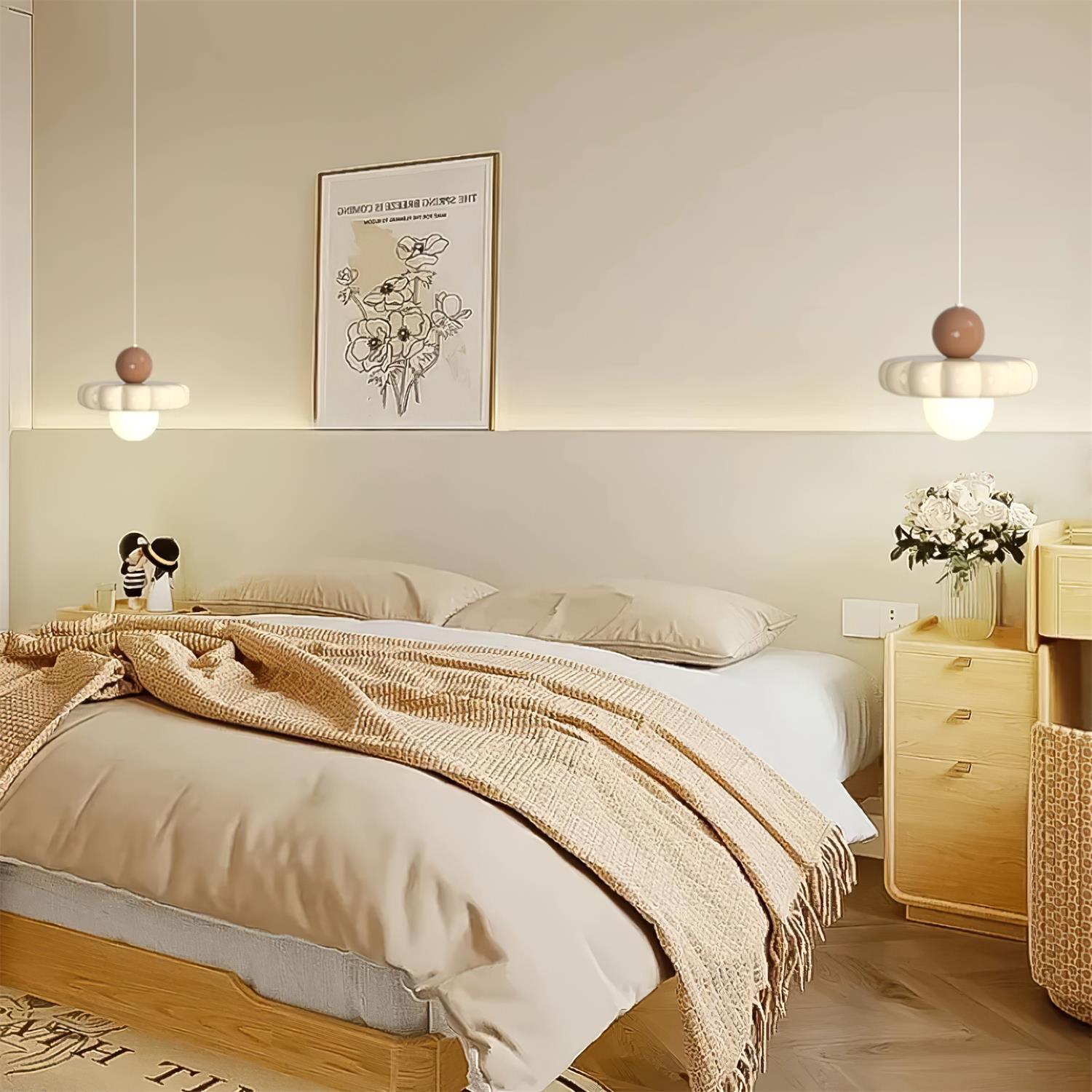 AriaLune Suspension Design Crème Moderne