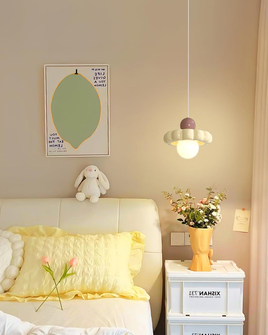 AriaLune Suspension Modern Design Cream