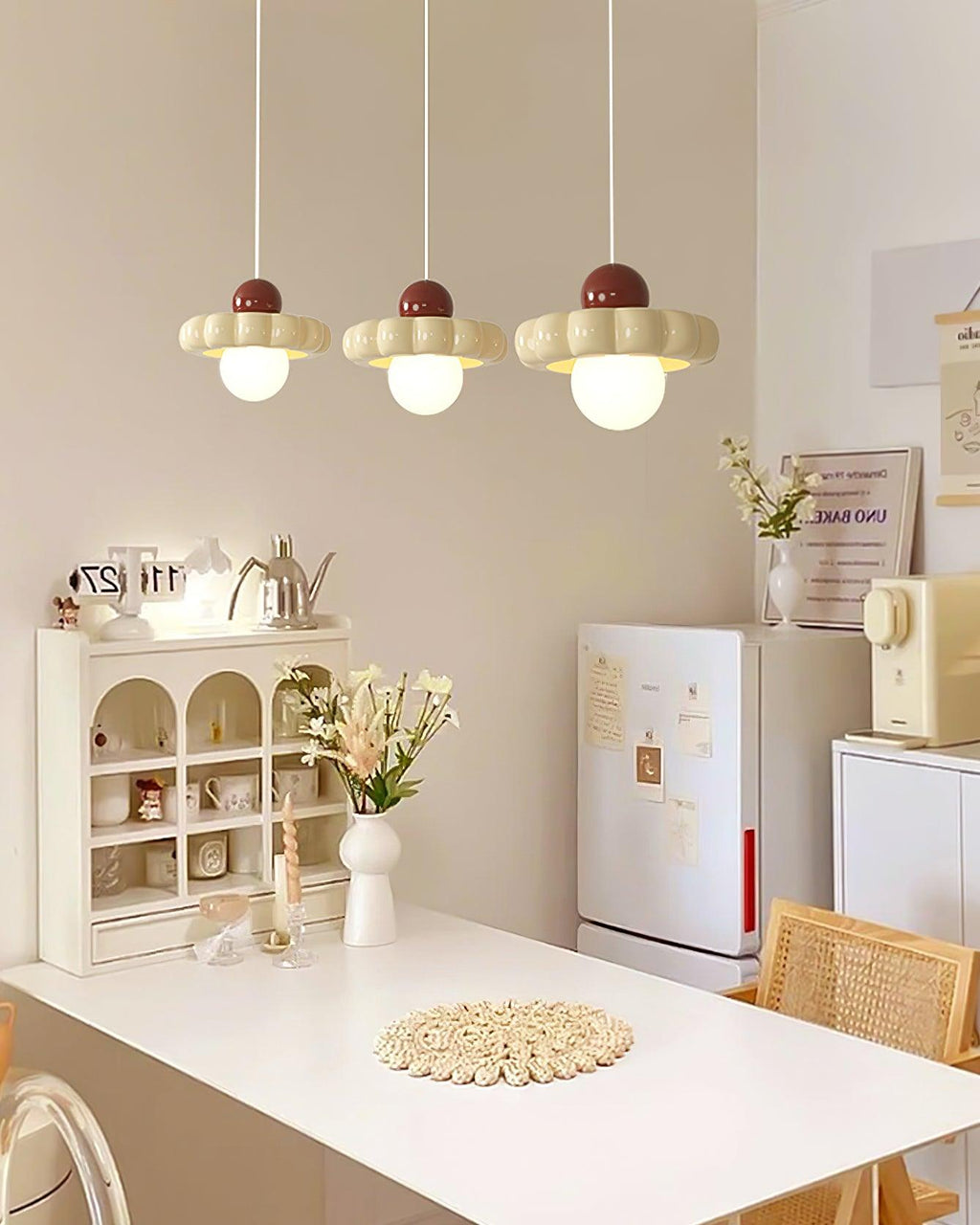 AriaLune Suspension Modern Design Cream