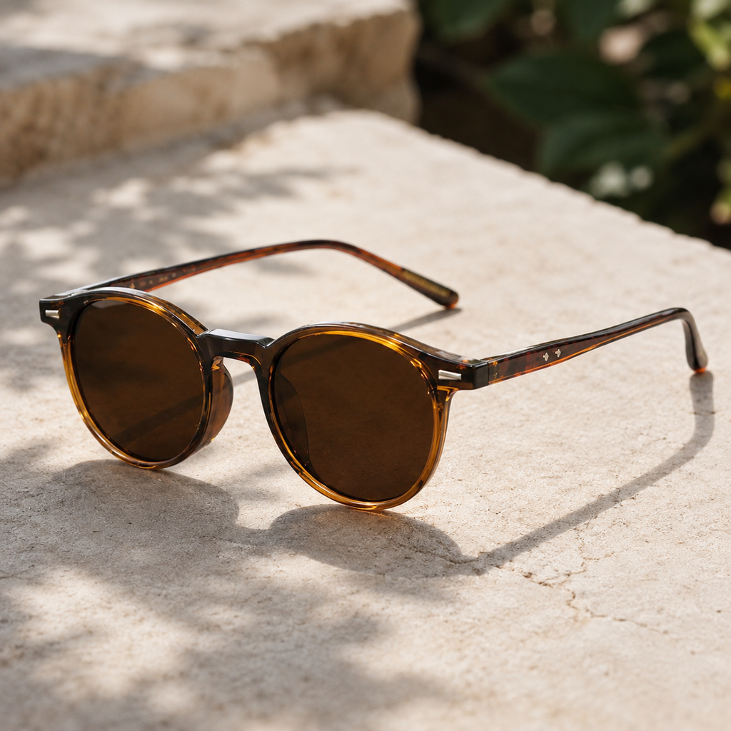 VintageVista Polarised Round Sunglasses with UV400 Protection