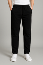 Men's Wide Leg Jogging Trousers with Drawstring Waist