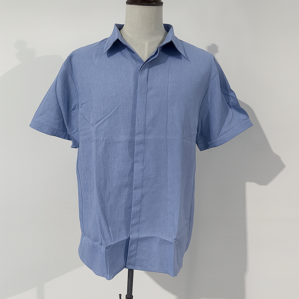 Ashbourne Cotton Linen Short Sleeve Shirt for Men Smart Casual Fit