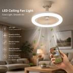 AeroGlow LED Ceiling Fan Light with Remote Control for Indoor Rooms