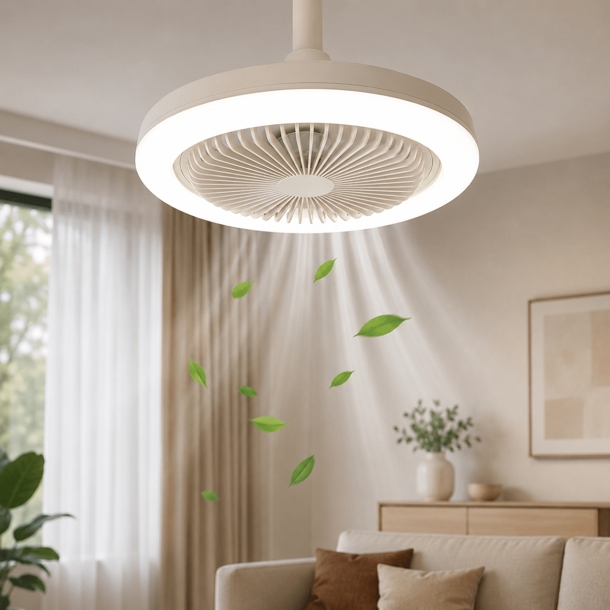AeroGlow LED Ceiling Fan Light with Remote Control for Indoor Rooms