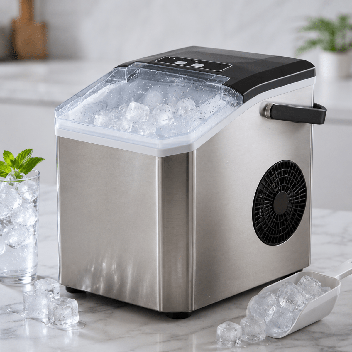 IceNova Compact Ice Maker | Countertop Electric Ice Cube Machine