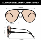 SolaraVue Oversized Square Sunglasses | UV400 Retro Aviator Eyewear