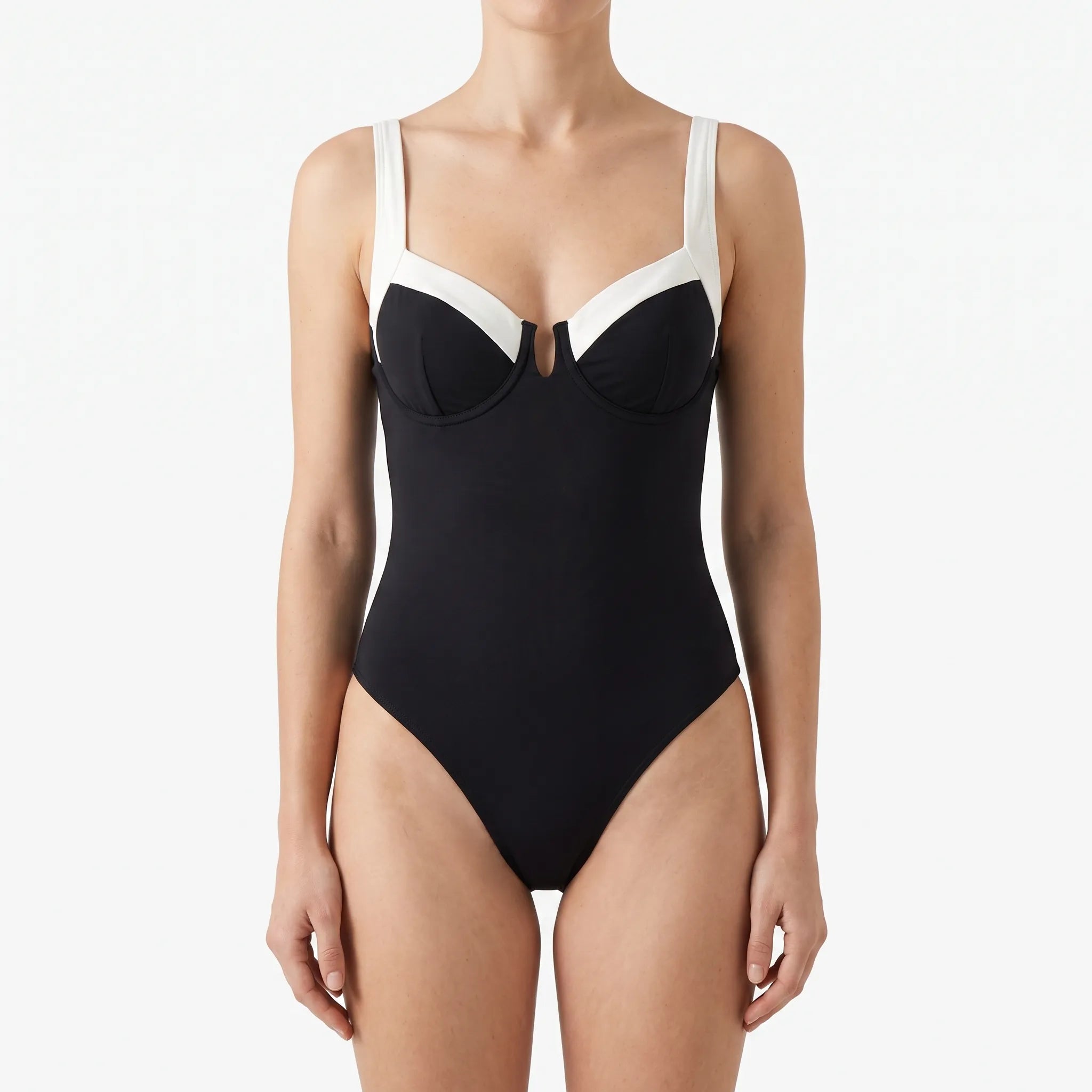 CoastContour Women's Color Block Strapless One Piece Swimsuit